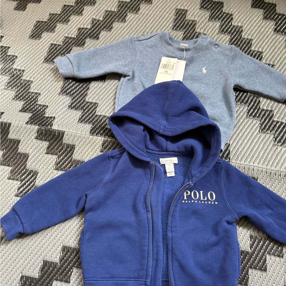 Polo by Ralph Lauren Kids Royal Blue Zip Hoodie with Logo